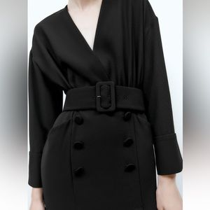 Brandnew Zara black belted dress.